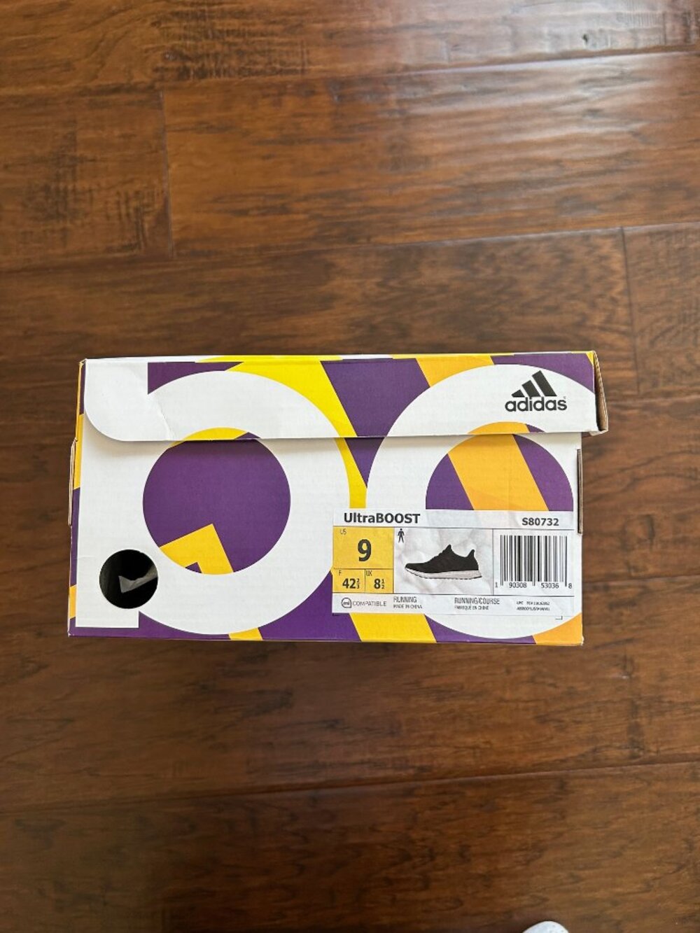 Adidas Ultraboost mens sneakers running shoes size 9 with box like new - Picture 7 of 7